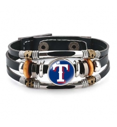 Texas Rangers MLB Pro football team jewel cowhide bracelet leather hand jewelry