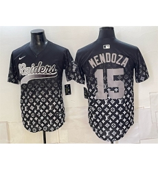 Men's Las Vegas Raiders #15 Fernando Mendoza Black Vapor Limited Stitched Baseball Jersey