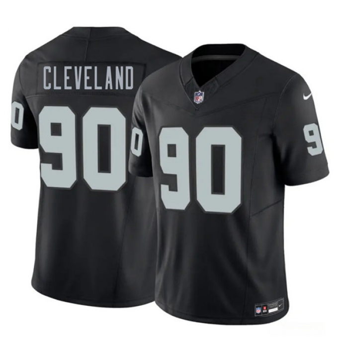 Men's Las Vegas Raiders #90 Brandon Cleveland Black 2026 F.U.S.E. Vapor Untouchable Limited Football Stitched Jersey