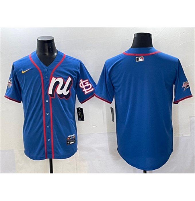 Men's National League St. Louis Cardinals Blank Blue 2025 All-Star Edition Limited Stitched Baseball Jersey