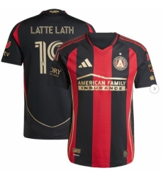 Men's Atlanta United FC Emmanuel Latte Lath adidas Black 2025 The Connector Authentic Player Jersey