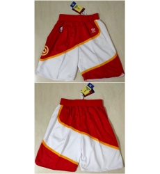 Men's Atlanta Hawks Red White Shorts (Run Smaller)