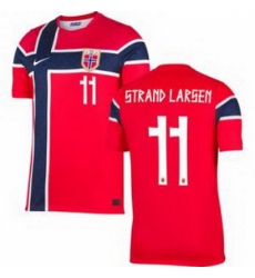 Men 11 Norway Jorgen Strand Larsen Home Stadium Replica 1