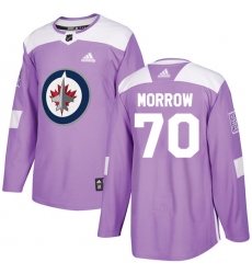 Youth Adidas Winnipeg Jets #70 Joe Morrow Authentic Purple Fights Cancer Practice NHL Jersey