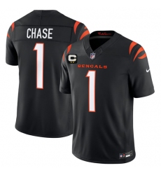 Men's Cincinnati Bengals #1 Ja'Marr Chase Black 2026 F.U.S.E. 2-Star C Vapor Untouchable Limited Football Stitched Jersey