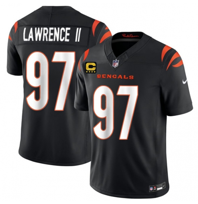 Men's Cincinnati Bengals #97 Dexter Lawrence II Black 2026 F.U.S.E. 4-Star C Vapor Untouchable Limited Football Stitched Jersey