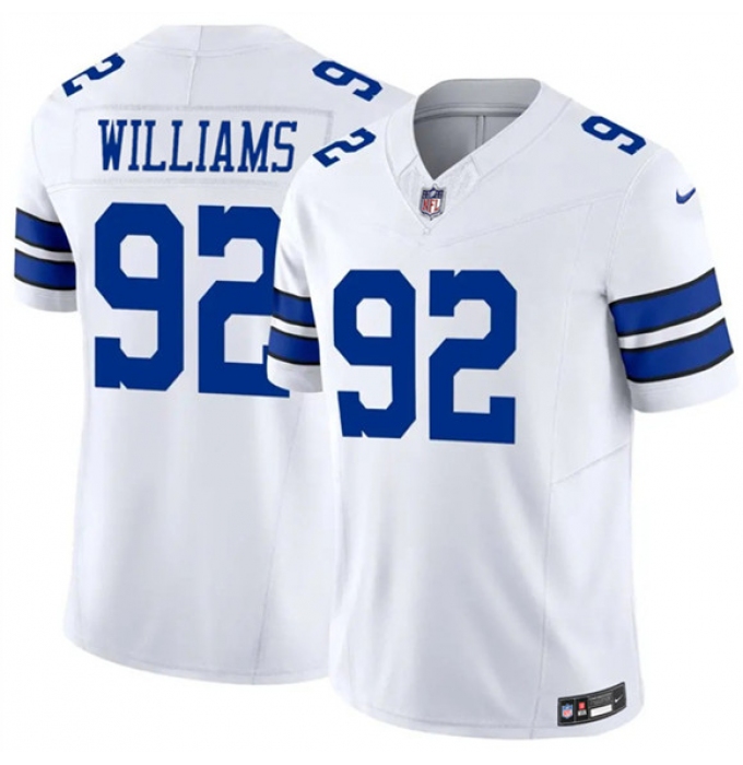 Men's Dallas Cowboys #92 Quinnen Williams White 2025 F.U.S.E Vapor Untouchable Limited Football Stitched Jersey
