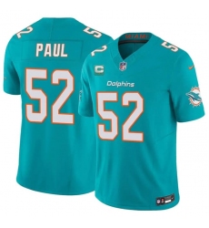 Men's Miami Dolphins #52 Patrick Paul Aqua 2026 F.U.S.E. 1-Star C Vapor Limited Football Stitched Jersey