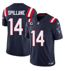 Men's New England Patriots #14 Robert Spillane Navy 2026 F.U.S.E. 4-Star C Vapor Limited Football Stitched Jersey
