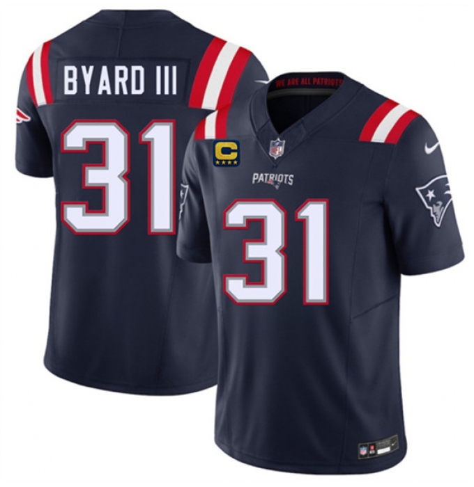 Men's New England Patriots #31 Kevin Byard III Navy 2026 F.U.S.E. 4-Star C Vapor Limited Football Stitched Jersey
