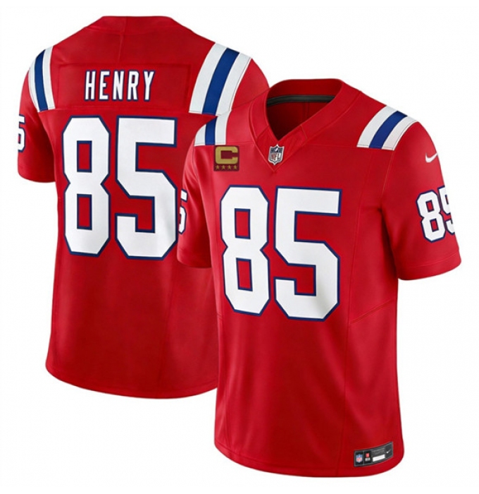 Men's New England Patriots #85 Hunter Henry Red 2026 F.U.S.E. 4-Star C Vapor Limited Football Stitched Jersey
