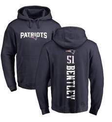 NFL Nike New England Patriots #51 Ja'Whaun Bentley Navy Blue Backer Pullover Hoodie
