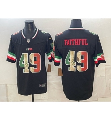 Men's San Francisco 49ers #49 Faithful Black 2025 F.U.S.E. Mexico Vapor Limited Football Stitched Jersey