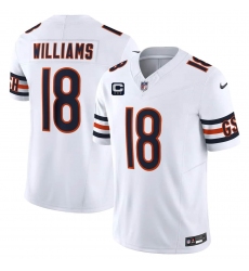 Men's Chicago Bears #18 Caleb Williams White 2026 F.U.S.E. With 3-star C Vapor Untouchable Limited Football Stitched Jersey