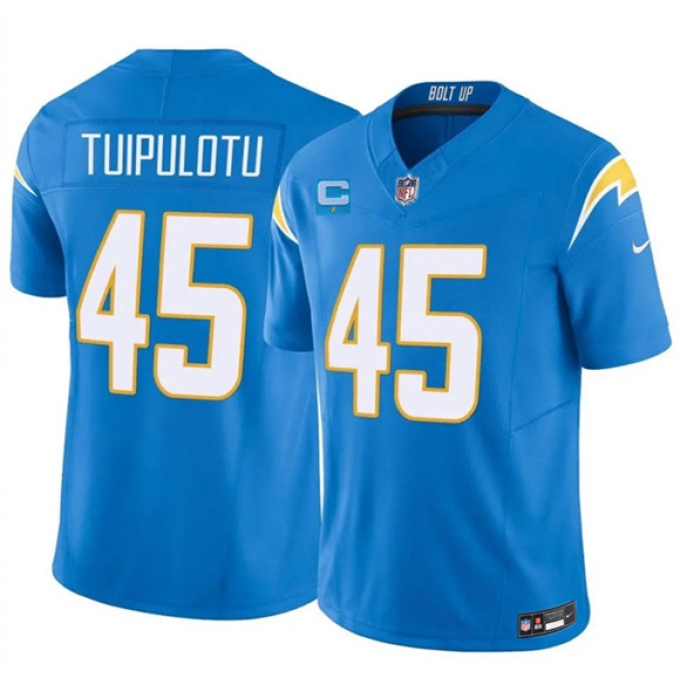 Men's Los Angeles Chargers #45 Tuli Tuipulotu Blue 2026 F.U.S.E. 1-Star C Vapor Limited Football Stitched Jersey
