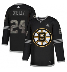 Men's Adidas Boston Bruins #24 Terry O'Reilly Black Authentic Classic Stitched NHL Jersey