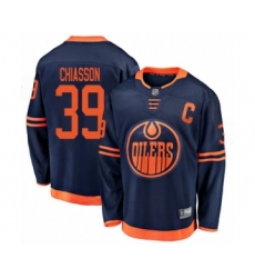 Youth Edmonton Oilers #39 Alex Chiasson Authentic Navy Blue Alternate Fanatics Branded Breakaway Hockey Jersey