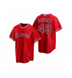 Men's Julio Teheran #49 Los Angeles Angels Red Replica Alternate Jersey