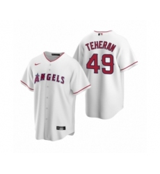 Women Julio Teheran #49 Los Angeles Angels White Replica Home Jersey