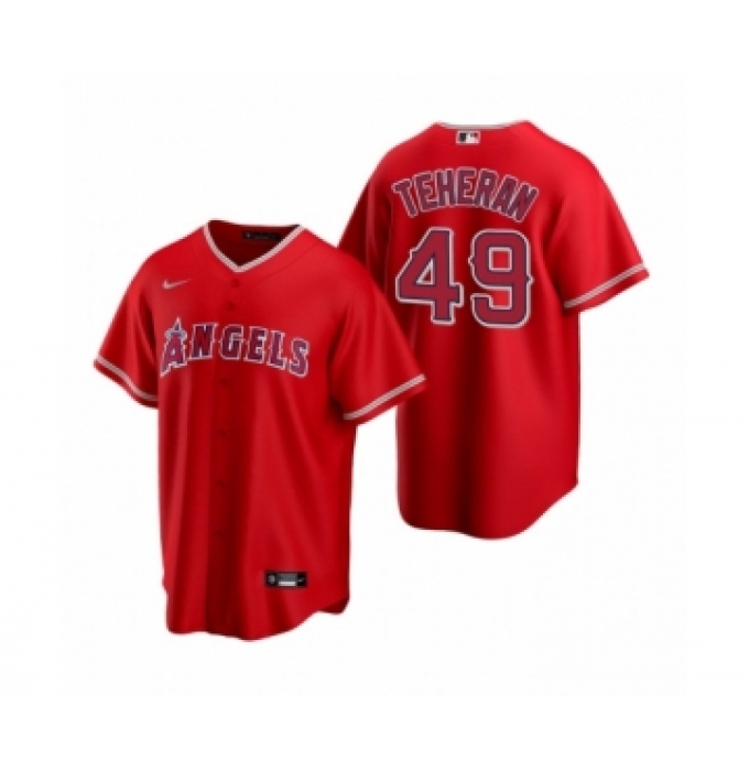 Youth Julio Teheran #49 Los Angeles Angels Red Replica Alternate Jersey