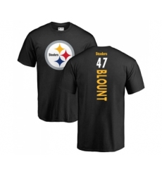 Football Pittsburgh Steelers #47 Mel Blount Black Backer T-Shirt
