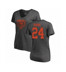 Football Women's Chicago Bears #24 Buster Skrine Ash One Color T-Shirt