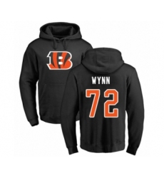 Football Cincinnati Bengals #72 Kerry Wynn Black Name & Number Logo Pullover Hoodie