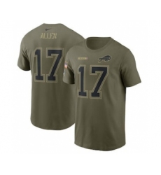 Men's Buffalo Bills Josh Allen Football Camo 2021 Salute To Service Name & Number T-Shirt