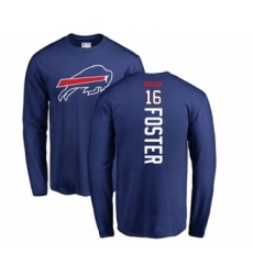 NFL Nike Buffalo Bills #16 Robert Foster Royal Blue Backer Long Sleeve T-Shirt