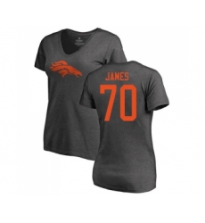 Football Women's Denver Broncos #70 Ja'Wuan James Ash One Color T-Shirt