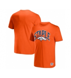 Men's Denver Broncos x Staple Orange Logo Lockup T-Shirt