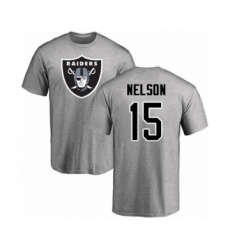 Football Oakland Raiders #15 J. Nelson Ash Name & Number Logo T-Shirt