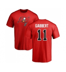 Football Tampa Bay Buccaneers #11 Blaine Gabbert Red Name & Number Logo T-Shirt
