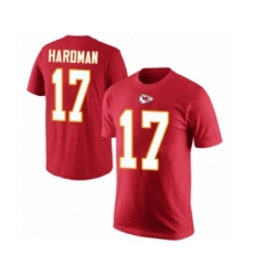 Football Men's Kansas City Chiefs #17 Mecole Hardman Red Rush Pride Name & Number T-Shirt