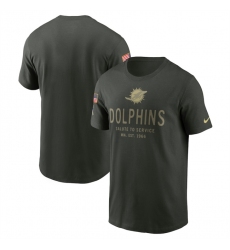Men's Miami Dolphins Forest Green 2025 Salute to Service Sideline Primary Edge Dri-FIT T-Shirt
