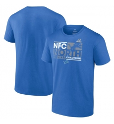 Men's Detroit Lions Blue 2023 NFC North Division Champions Conquer T-Shirt