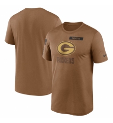 Men's Green Bay Packers 2023 Brown Salute To Service Legend Performance T Shirt