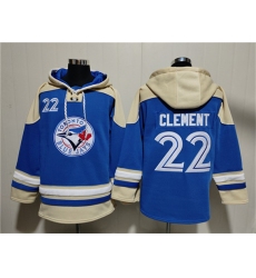 Men's Toronto Blue Jays #22 Ernie Clement Royal Ageless Must-Have Lace-Up Pullover Hoodie