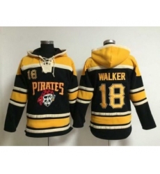 Men's Pittsburgh Pirates #18 Neil Walker Alternate Black MLB Hoodie