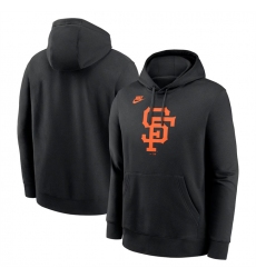 Men's San Francisco Giants Black Cooperstown Collection Logo Club Pullover Hoodie