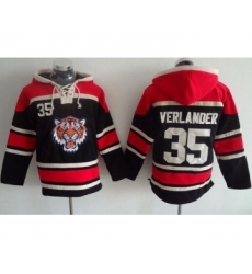 Men's Detroit Tigers #35 Justin Verlander Black MLB Hoodie