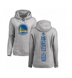 Basketball Women's Golden State Warriors #15 Willie Cauley-Stein Ash Backer Pullover Hoodie