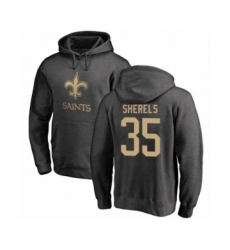 Football New Orleans Saints #35 Marcus Sherels Ash One Color Pullover Hoodie