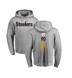 Football Pittsburgh Steelers #90 T. J. Watt Ash Backer Pullover Hoodie