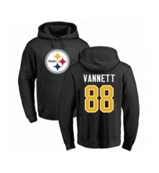 Pittsburgh Steelers #88 Nick Vannett Black Name & Number Logo Pullover Hoodie
