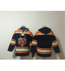 Men's Chicago Bears Blank Navy Ageless Must-Have Lace-Up Pullover Hoodie