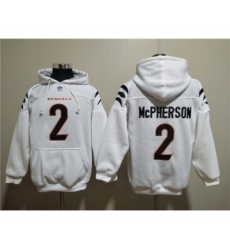 Men's Cincinnati Bengals #2 Evan McPherson White Pullover Hoodie