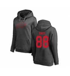 Football Women's Buffalo Bills #88 Dawson Knox Ash One Color Pullover Hoodie