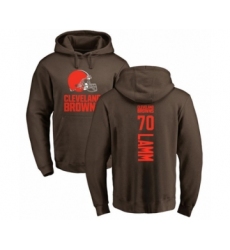 Football Cleveland Browns #70 Kendall Lamm Brown Backer Pullover Hoodie