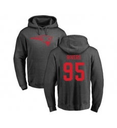 Football New England Patriots #95 Derek Rivers Ash One Color Pullover Hoodie